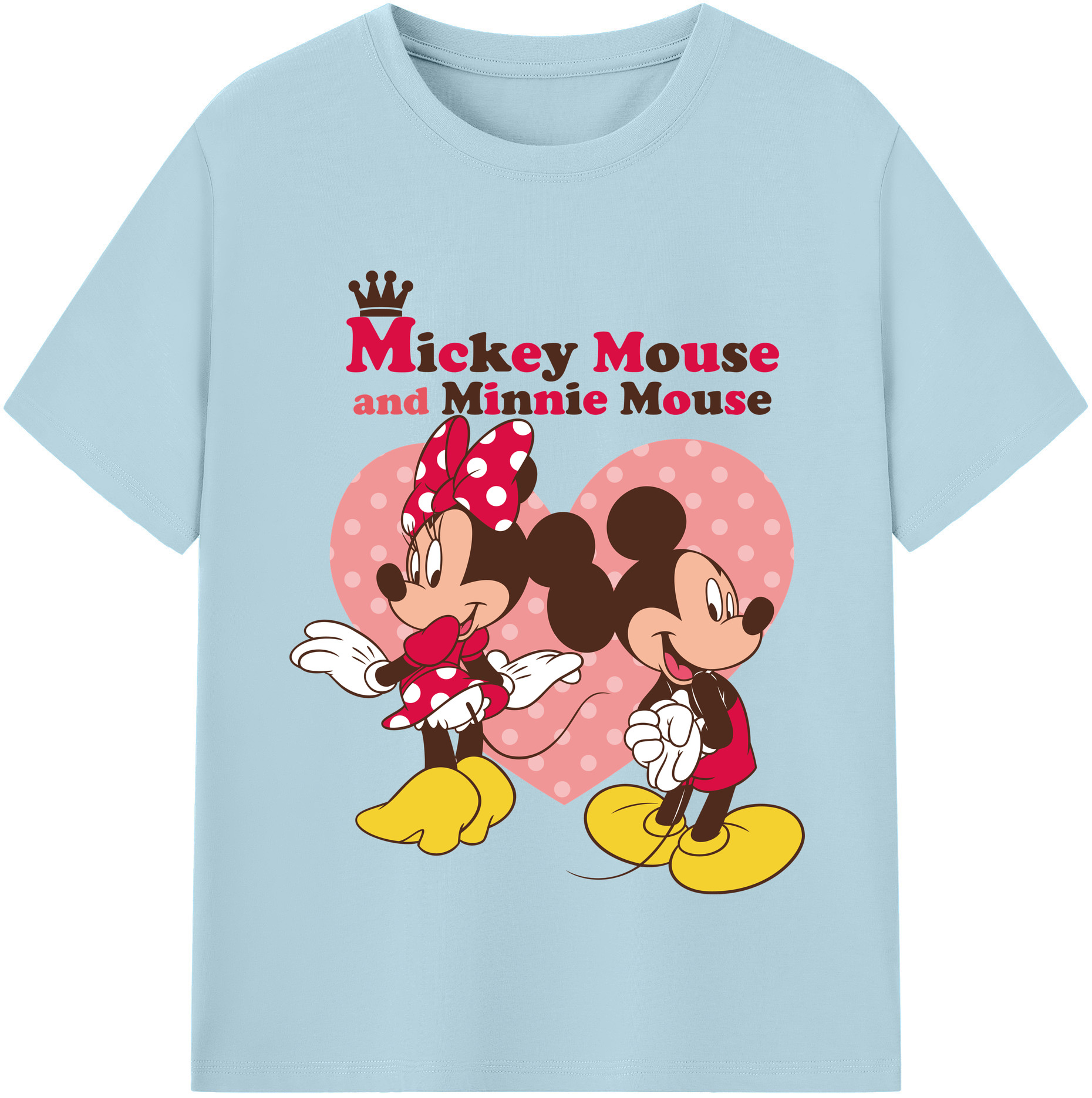（画像用） ミッキーマウス Mickey Mouse 綿100％半袖Tシャツ（フロントプリント）